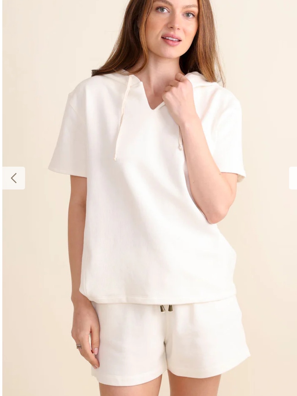 Le Marais Lounge Set Size M NWT Jackson Hoodie And Monroe Short White